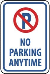 Nmc No Parking Anytime Strike On P 12 Wide X 18 High Aluminum No Parking Tow Away Sign Msc Industrial Supply