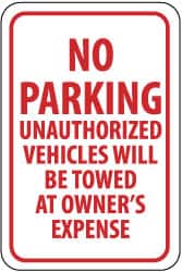 Details about   No Parking Private Property Unauthorized Vehicles Will Be Towed Si with Symbol 