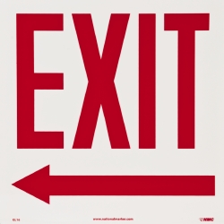 Exit, Pressure Sensitive Vinyl Exit Sign