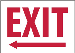 Exit, Rigid Plastic Exit Sign