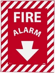NMC GL11P Fire Alarm, Pressure Sensitive Vinyl Fire Sign 