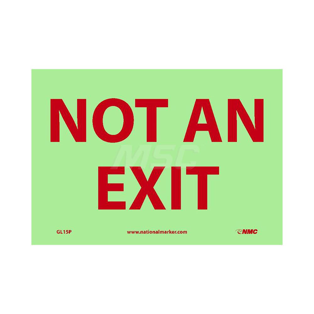 AccuformNMC - Security & Admittance Sign: Rectangle, NOT AN EXIT | MSC ...