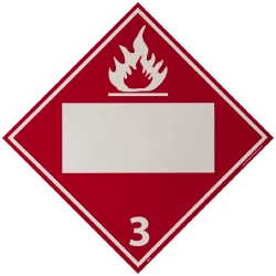 10-3/4" Wide x 10-3/4" High, Pressure-Sensitive Vinyl Placard - White on Red, UV Resistant, Chemical Resistant, Graffiti Proof
