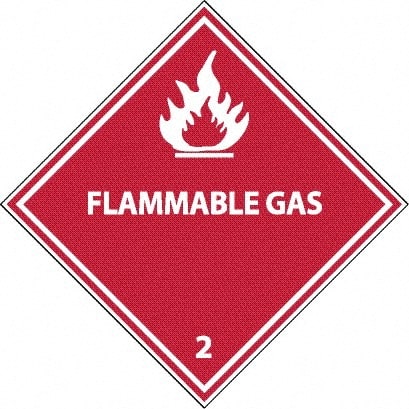 25 Qty 1 Pack Flammable Gas DOT Shipping Label