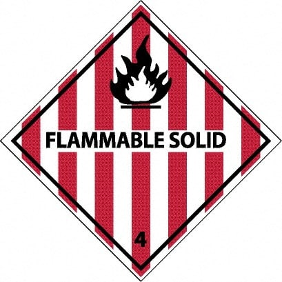 25 Qty 1 Pack Flammable Solid DOT Shipping Label