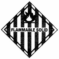 Flammable Solid DOT Shipping Label