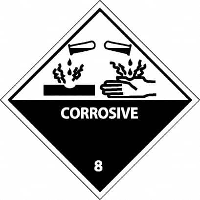 25 Qty 1 Pack Corrosive DOT Shipping Label
