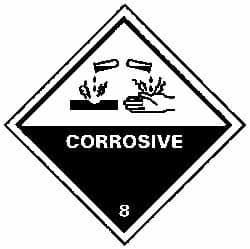 Corrosive DOT Shipping Label