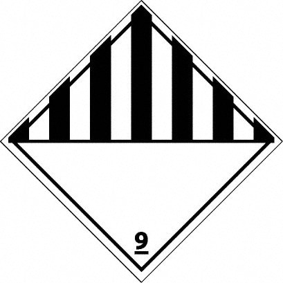 NMC - 25 Qty 1 Pack 9 DOT Shipping Label - 63375901 - MSC Industrial Supply