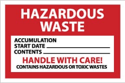 AccuformNMC - Label: ″Non-Hazardous Waste Optional Information