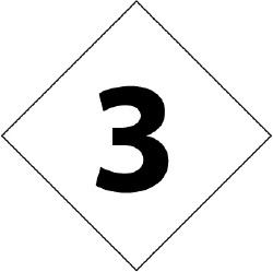 AccuformNMC Hazardous Material Label: Square, 5" x 5" - Removable Adhesive, Vinyl, "Number" | Part #DCN43