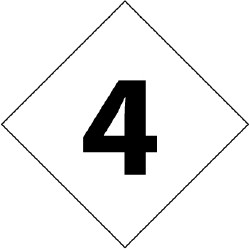 AccuformNMC Hazardous Material Label: Square, 5" x 5" - Removable Adhesive, Vinyl, "Number" | Part #DCN44