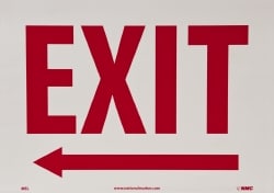 Exit, Pressure Sensitive Vinyl Exit Sign