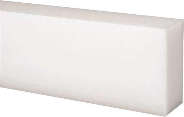 1-1/2 Thick x 4 Wide x 12 Long USA Sealing White Acetal Plastic Bar 