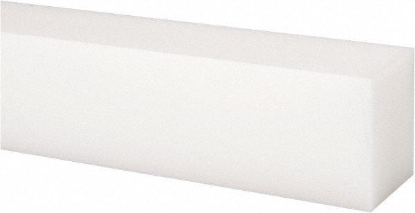 Plastic Bar: Acetal, 1-1/4" Thick, 24" Long, Natural Color