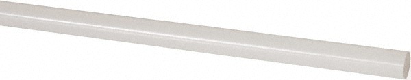 Made in USA 5505344 Plastic Rod: Polyvinylidene Fluoride, 4 Long, 3/8" Dia, White Image