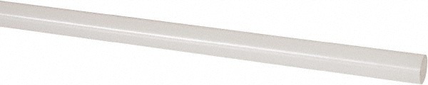 Made in USA 5505340 Plastic Rod: Polyvinylidene Fluoride, 8 Long, 3/8" Dia, White Image