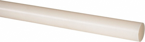 Made in USA 5507544 Plastic Rod: Nylon 6 & 6, 4 Long, 1-1/8" Dia, Natural Image