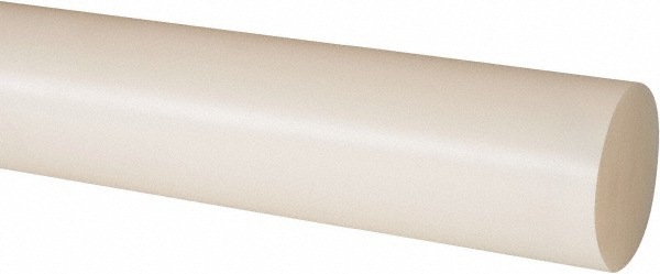 Made in USA 5507562 Plastic Rod: Nylon 6 & 6, 2 Long, 1-3/8" Dia, Natural Image