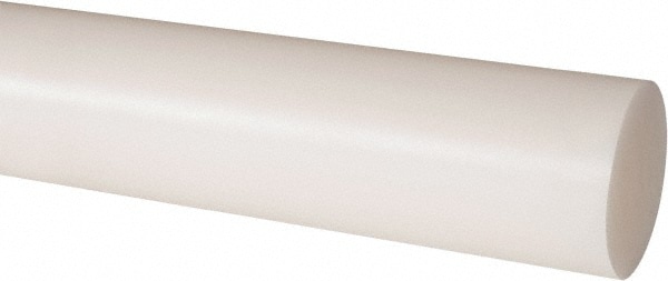 Made in USA 5507582 Plastic Rod: Nylon 6 & 6, 2 Long, 1-5/8" Dia, Natural Image