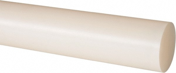 Made in USA 5507584 Plastic Rod: Nylon 6 & 6, 4 Long, 1-5/8" Dia, Natural Image