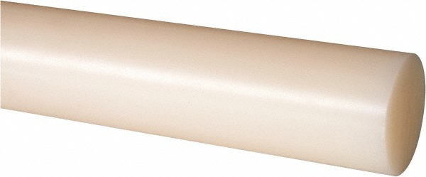 Made in USA 5507604 Plastic Rod: Nylon 6 & 6, 4 Long, 1-7/8" Dia, Natural Image