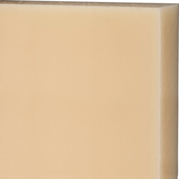 Made in USA 5507111 Plastic Sheet: Nylon 6/6, 2" Thick, 12" Long, Natural Color Image
