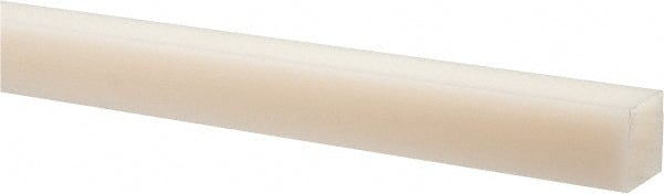 Made in USA 5508354 Plastic Bar: Nylon 6/6, 3/4" Thick, 48" Long, Natural Color 