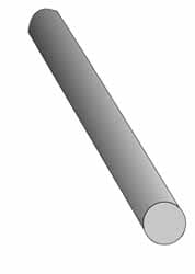 Made in USA 5506452 Plastic Rod: Acetal (PTFE-Filled), 2 Long, 2-1/2" Dia, Brown Image