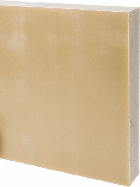 Made in USA GEEX2.0001212N Plastic Sheet: Epoxyglass Laminate (G10/F4), 2" Thick, 12" Long, Mustard Yellow Image