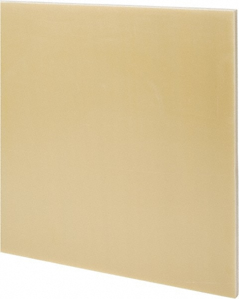 Made in USA GEEX.3751224N Plastic Sheet: Epoxyglass Laminate (G10/F4), 3/8" Thick, 24" Long, Mustard Yellow Image