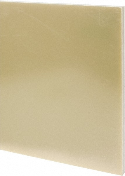 Made in USA GEES.500N Plastic Sheet: Epoxyglass Laminate (G10/F4), 1/2" Thick, 48" Long, Mustard Yellow Image