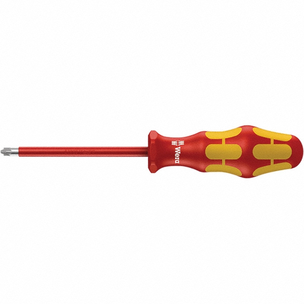 Wera #2 Point, 4" Blade Length Insulated Screwdriver - 312mm OAL | 5-Pack | Part #05006191001