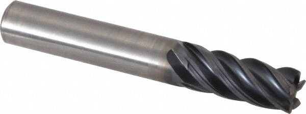 Kennametal 4046386 Corner Radius End Mill: 0.4724" Dia, 1.0236" LOC, 0.0295" Radius, 5 Flutes, Solid Carbide Image