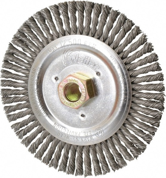 Weiler 94075 Wheel Brush: 6" Wheel Dia, Stringer Bead 