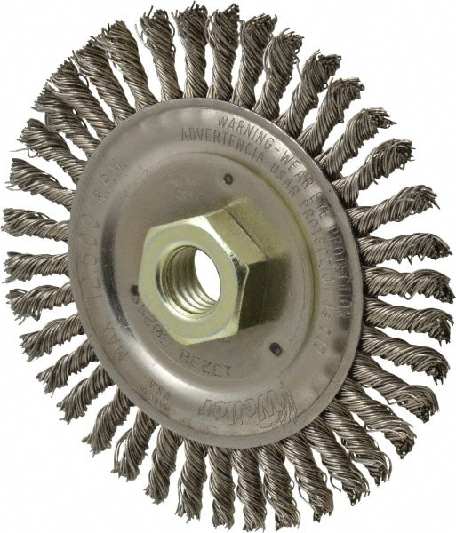 Weiler 94052 Wheel Brush: 4-1/2" Wheel Dia, Knotted Image