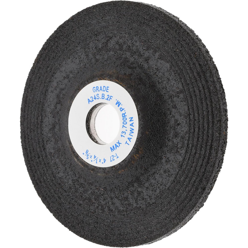 Depressed Center Wheel: Type 27, 4" Dia, Aluminum Oxide