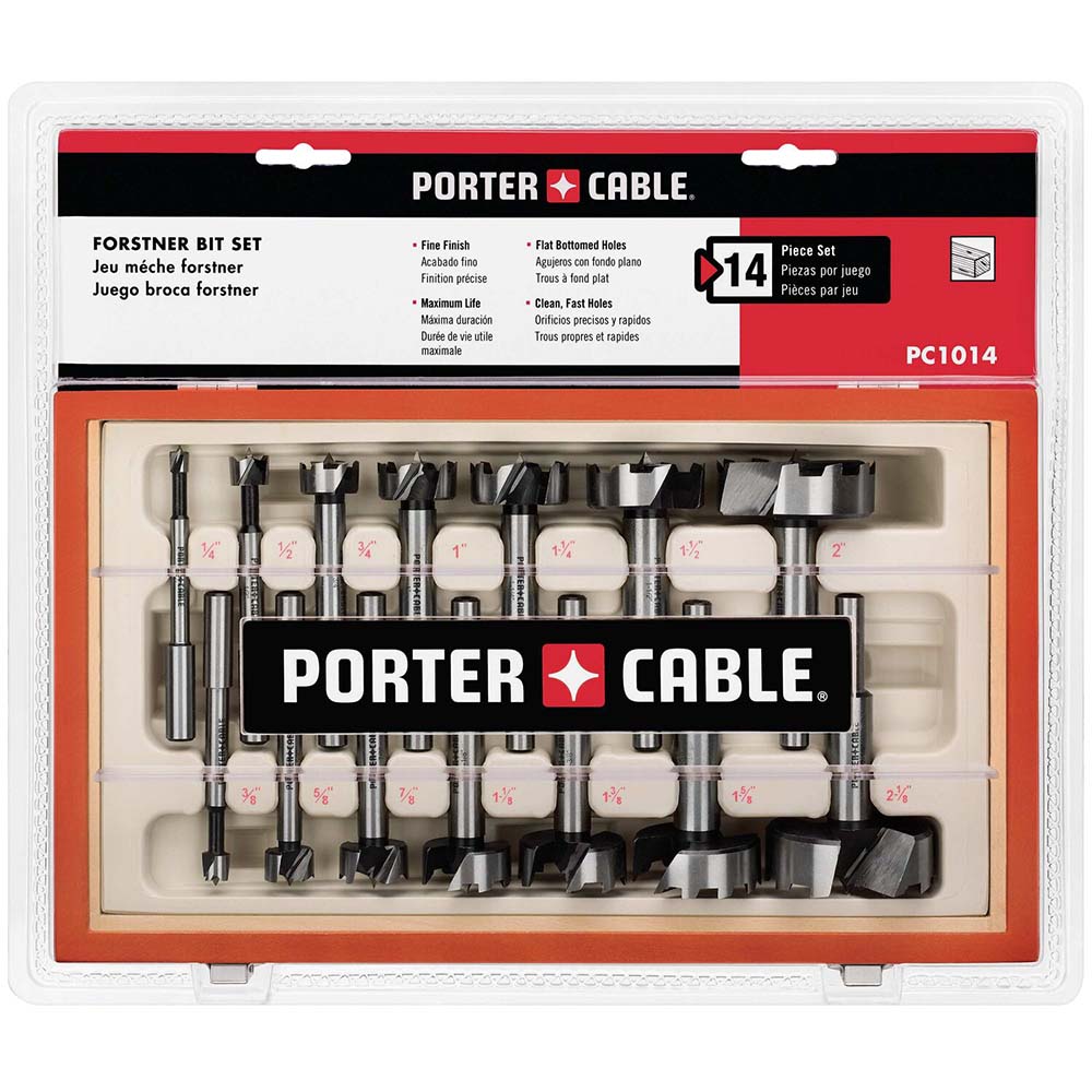 PorterCable Drill Bit Set Auger Drill Bits, 14 Pc, 0.25" to 2.125