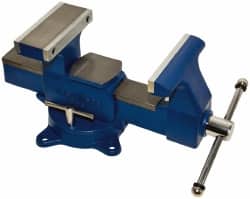 Gibraltar G56559 Bench & Pipe Combination Vise: 8" Jaw Width, 8-1/2" Jaw Opening, 4-3/4" Throat Depth 