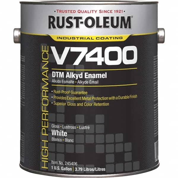 Rust-Oleum 245406 Alkyd Enamel Paint: 1,280 fl oz, High-Gloss, White 