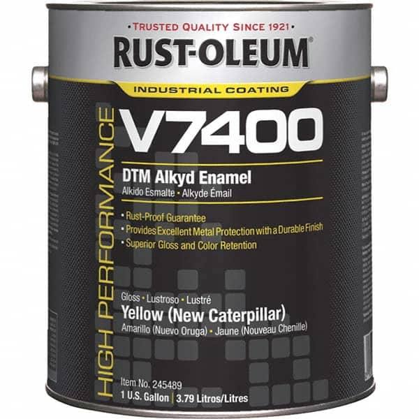 Rust-Oleum 245489 Alkyd Enamel Paint: 1,280 fl oz, Gloss, Yellow (New Caterpillar) 