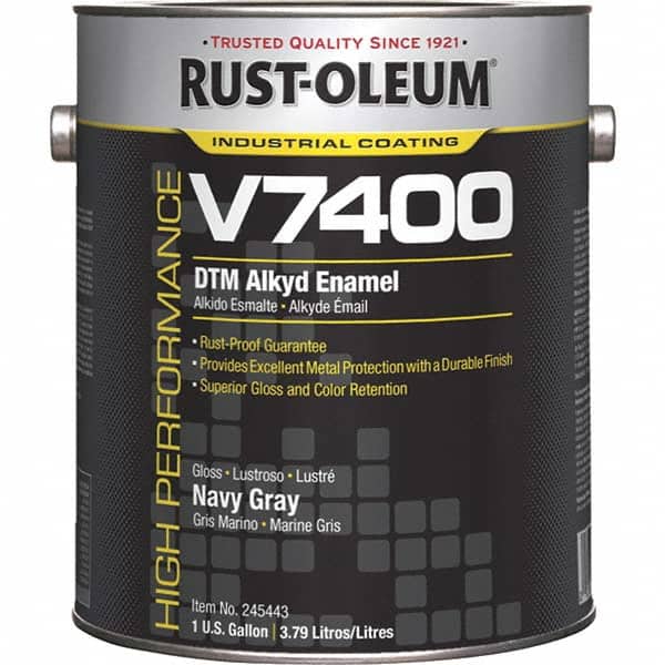 Rust-Oleum 245443 Alkyd Enamel Paint: 1,280 fl oz, Gloss, Navy Gray 