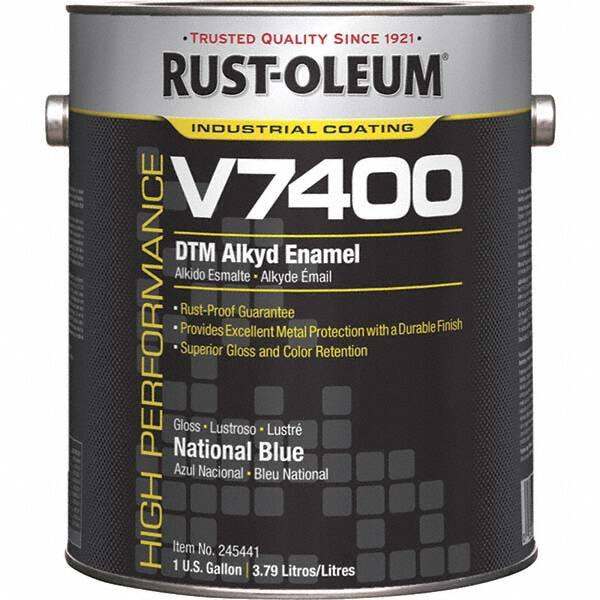 Rust-Oleum 245441 Alkyd Enamel Paint: 1,280 fl oz, Gloss, National Blue 