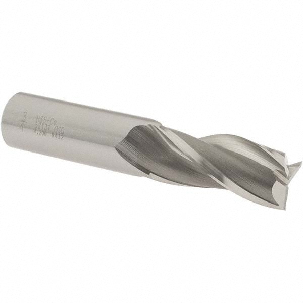 OSG 5313100 Square End Mill: 3/4 Dia, 1-5/8 LOC, 3/4 Shank Dia, 3-7/8 OAL, 3 Flutes, Cobalt Image