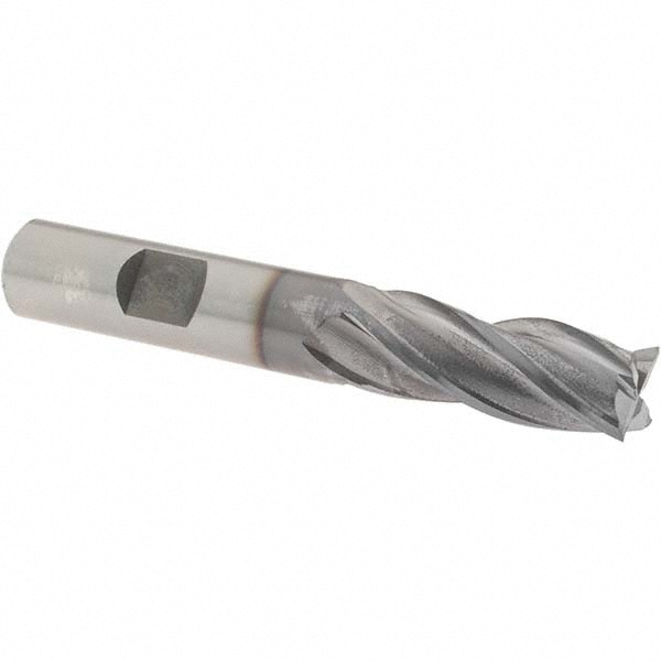 OSG 5411108 Square End Mill: 1/2 Dia, 1-1/4 LOC, 1/2 Shank Dia, 3-1/4 OAL, 4 Flutes, Cobalt Image