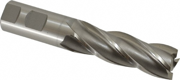 OSG 5475100 Square End Mill: 1 Dia, 3 LOC, 1 Shank Dia, 5-1/2 OAL, 4 Flutes, Cobalt Image