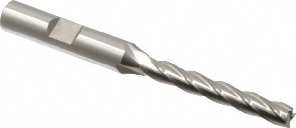 OSG 5570300 Square End Mill: 1/4 Dia, 1-3/4 LOC, 3/8 Shank Dia, 3-9/16 OAL, 4 Flutes, Cobalt Image