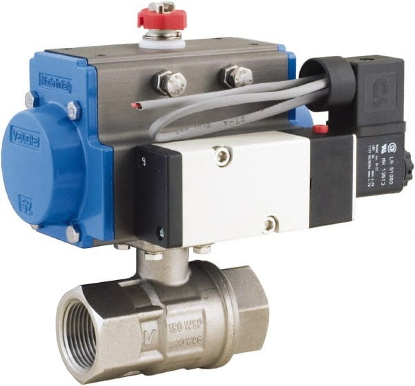 1-1/4" Pneumatic Single Acting Spring Return Air Actuated Stainless Ball Valve
