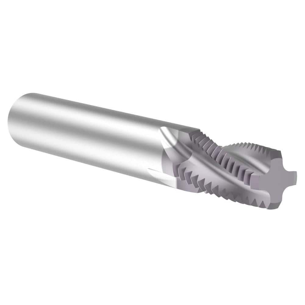 Allied Machine and Engineering TM14NPT Helical Flute Thread Mill: 1/2 & 3/4, Internal & External, 4 Flute, 1/2" Shank Dia, Solid Carbide 
