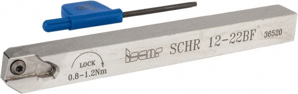 Indexable Grooving Toolholder: SCHR12-22BF, External, Right Hand